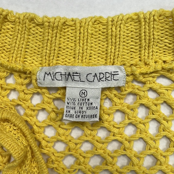 Beautiful linen and cotton knit sweater by Michael Carrie with inside shell. - Picture 4 of 5